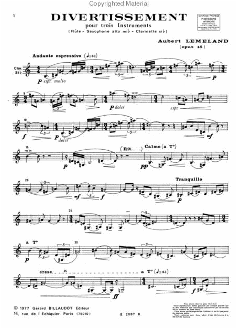 Divertissement Chamber Music scores gallery preview page 5