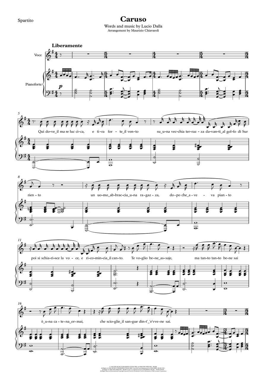 Caruso High Voice scores gallery preview page 1