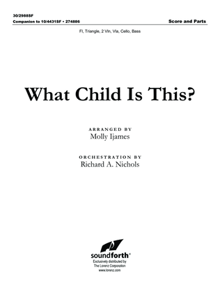 What Child Is This? - Instrumental Ensemble Score and Parts