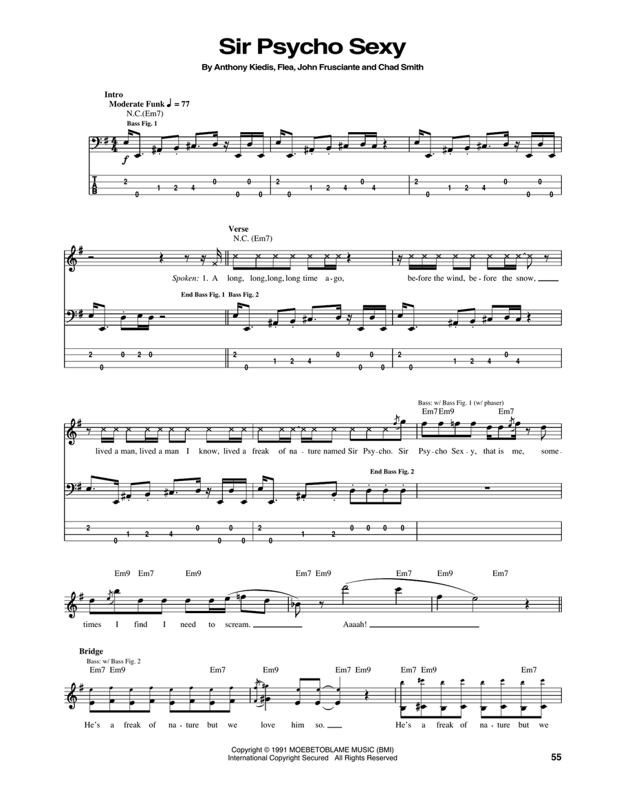 Sir Psycho Sexy Acoustic Guitar scores gallery preview page 1