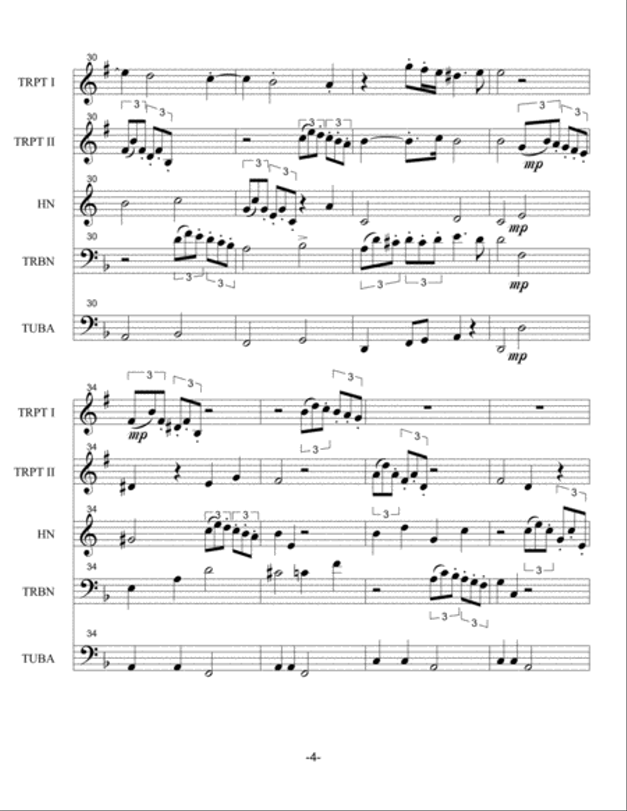 GAVOTTE Brass Ensemble scores gallery preview page 4