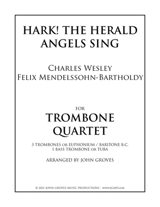 Book cover for Hark! The Herald Angels Sing - Trombone Quartet