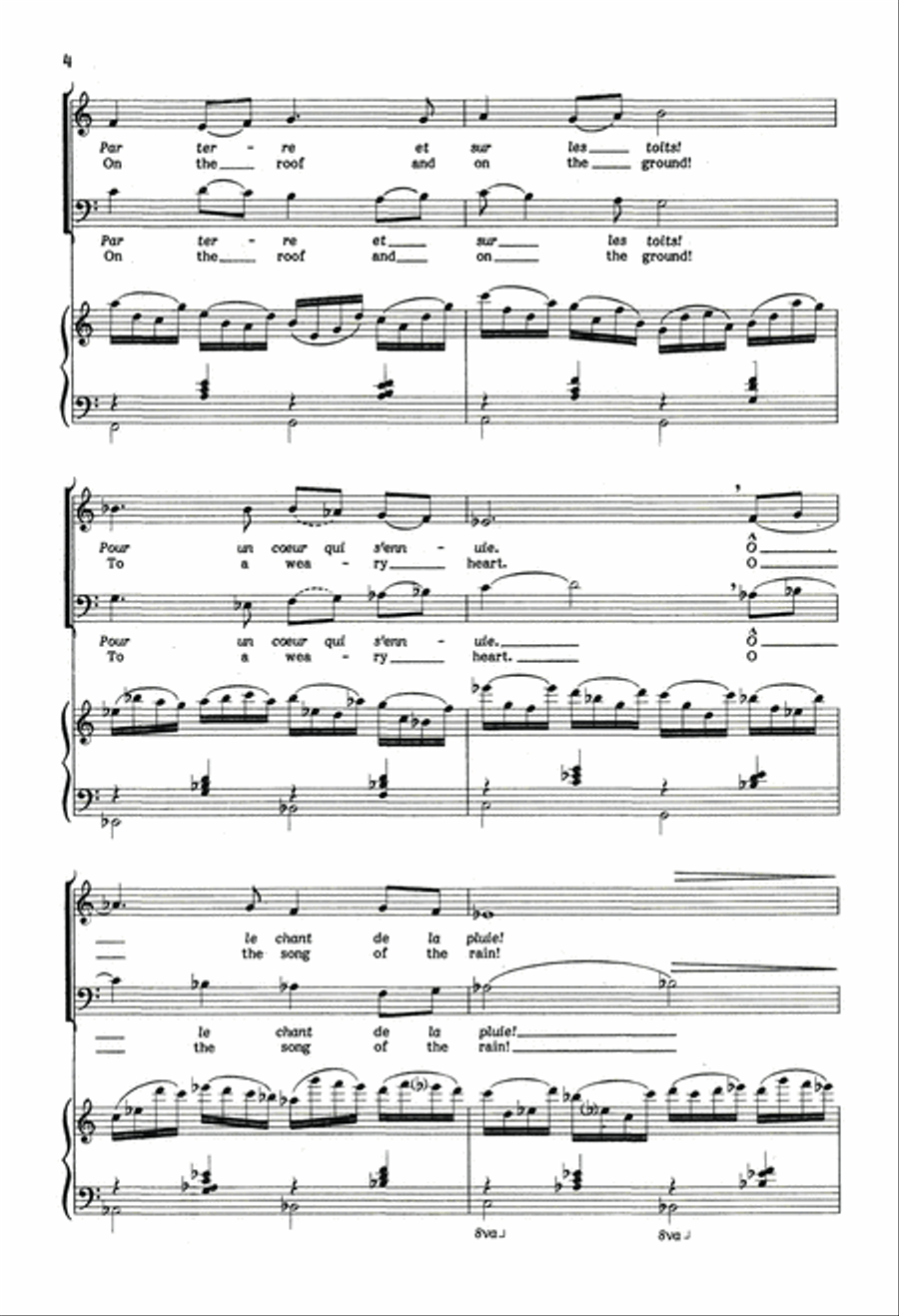 Le Chant De La Pluie 4-Part scores gallery preview page 4