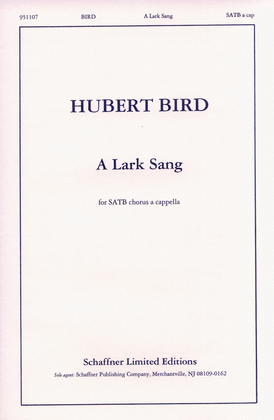 Book cover for A Lark Sang