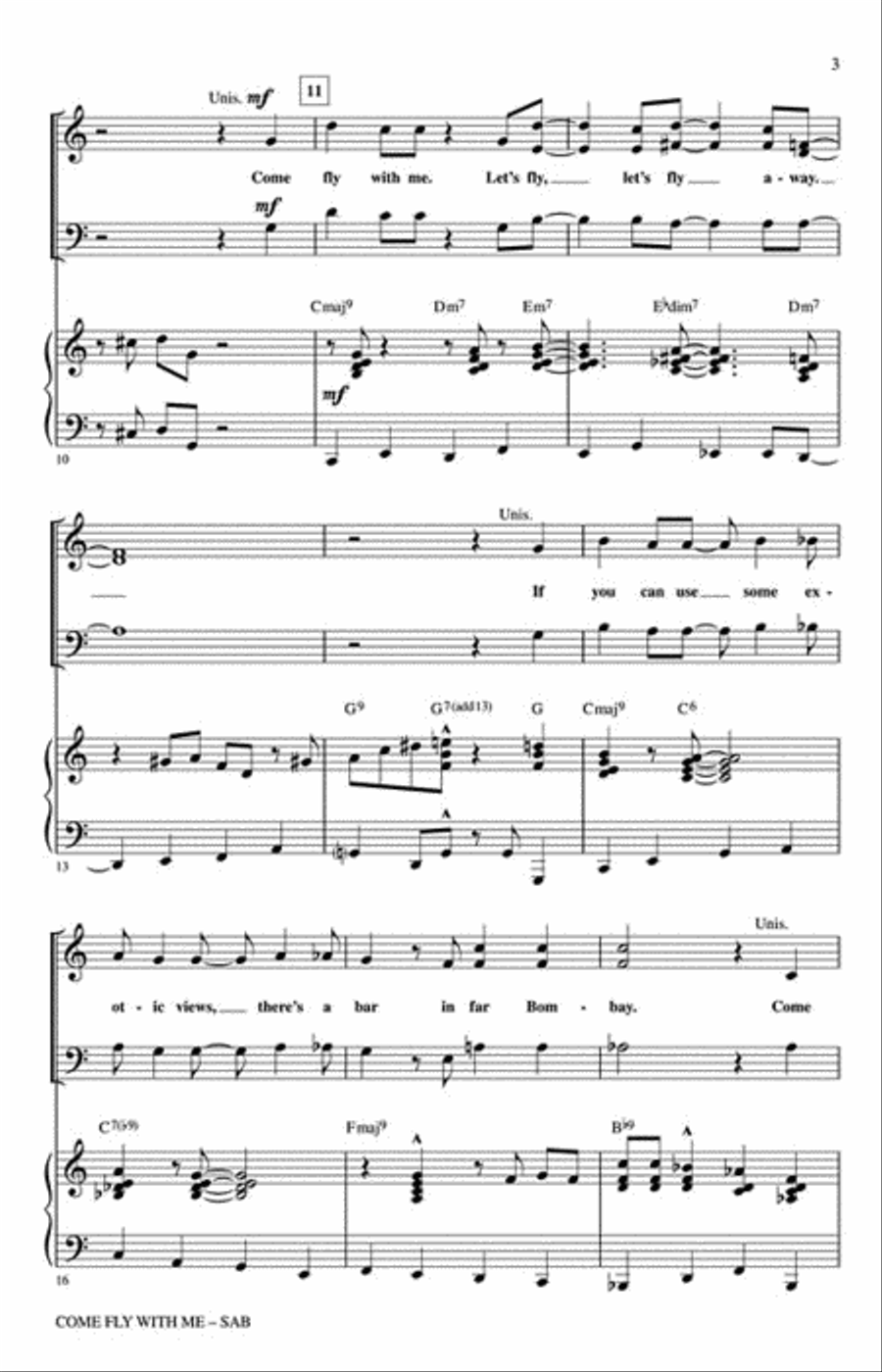 Come Fly with Me 3-Part scores gallery preview page 3