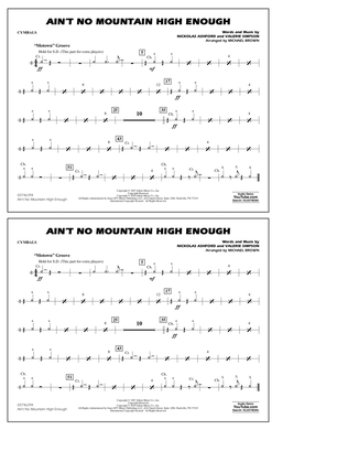 Book cover for Ain't No Mountain High Enough (arr. Michael Brown) - Cymbals