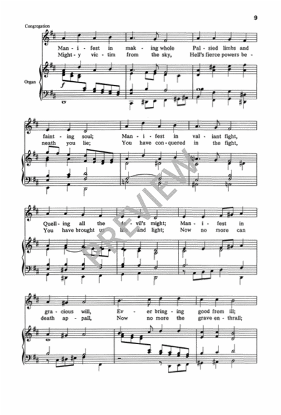 Songs of Thankfulness and Praise / At the Lamb's High Feast We Sing 4-Part scores gallery preview page 10