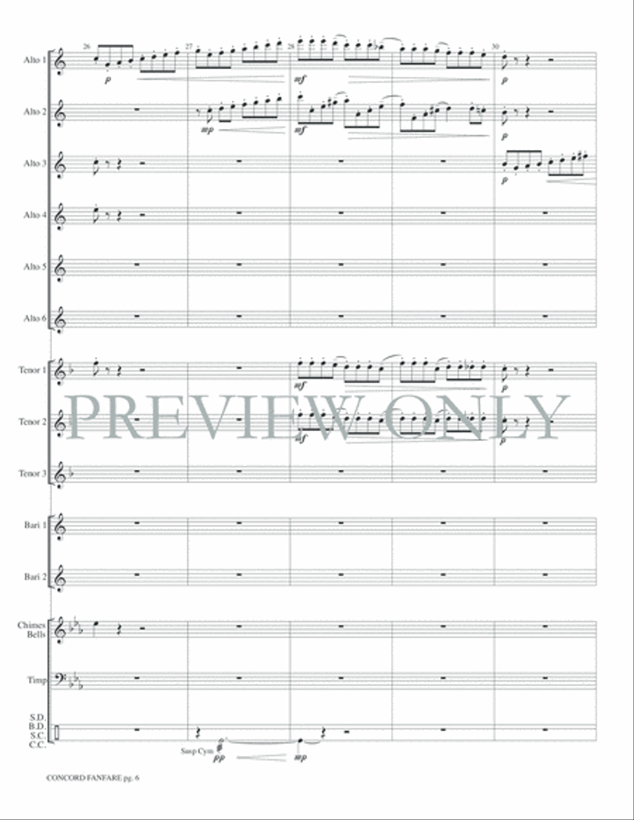 Concord Fanfare Concord Fanfare Small Ensemble scores gallery preview page 8