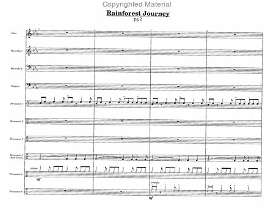 Rainforest Journey Rainforest Journey Percussion Ensemble scores gallery preview page 3
