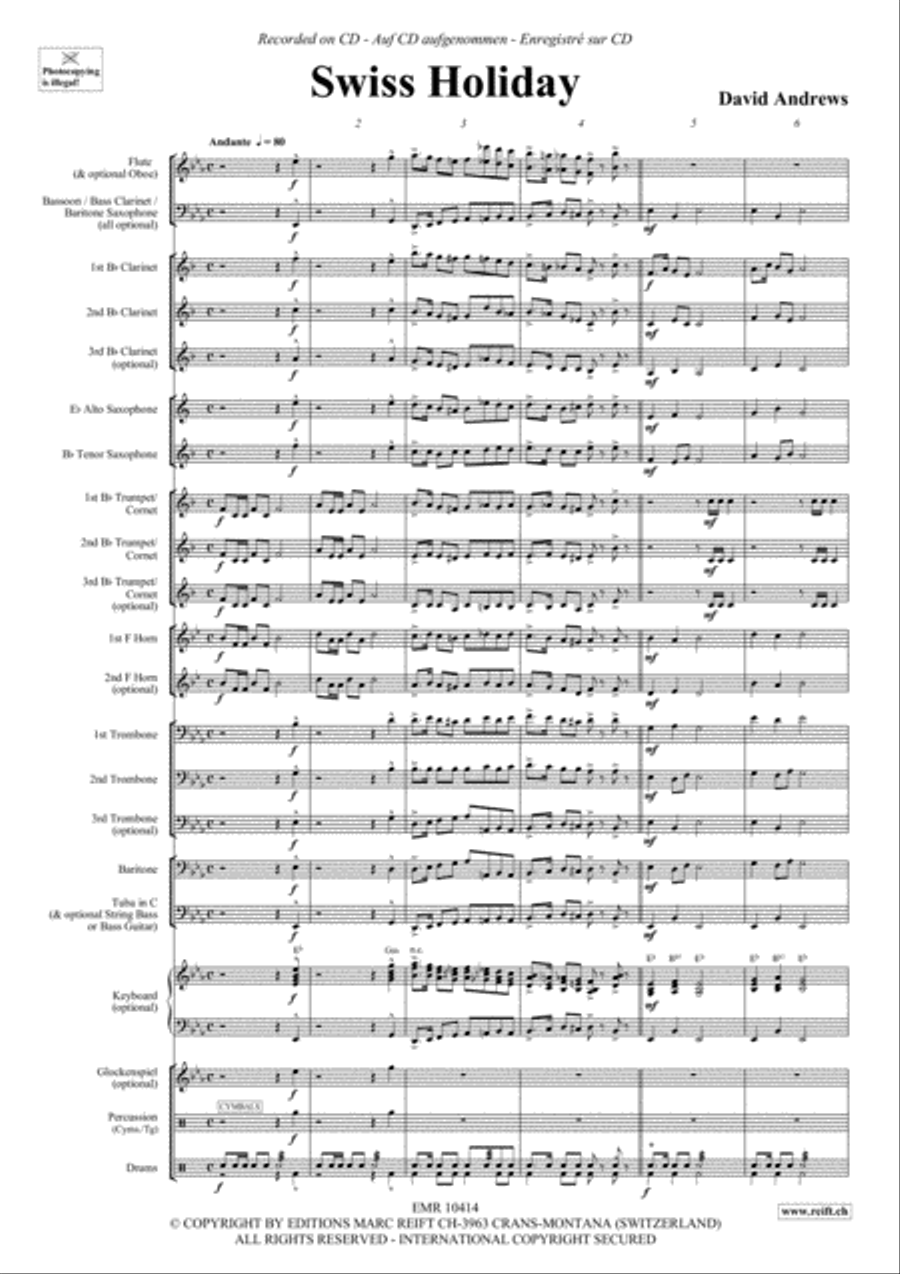 Swiss Holiday Concert Band scores gallery preview page 4