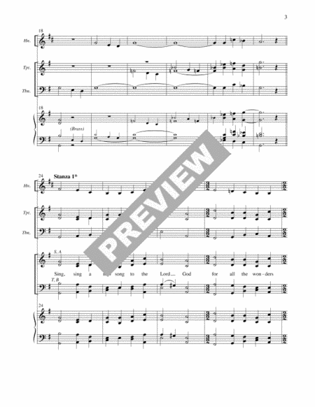 Sing, Sing a New Song to the Lord - Full Score and parts