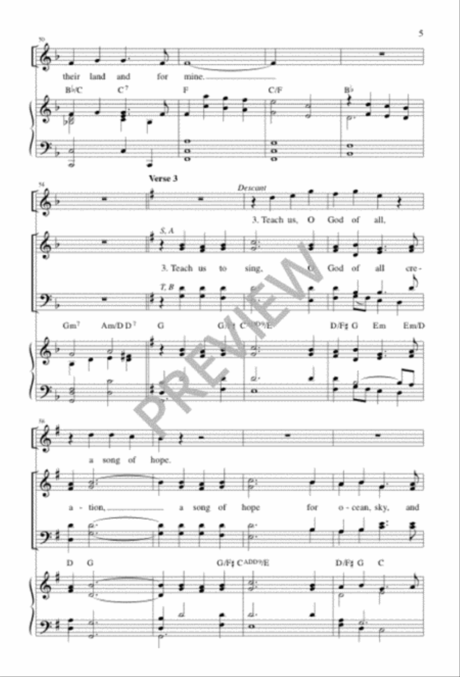 This Is My Song 4-Part scores gallery preview page 5