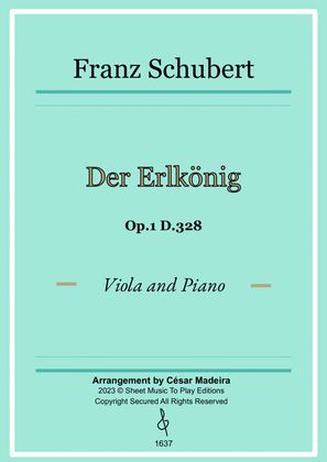 Der Erlkönig by Schubert - Viola and Piano (Full Score and Parts)