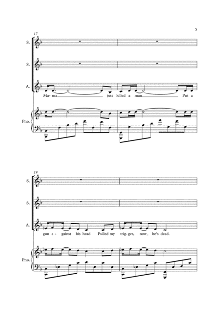 Bohemian Rhapsody Bohemian Rhapsody SSA scores gallery preview page 5