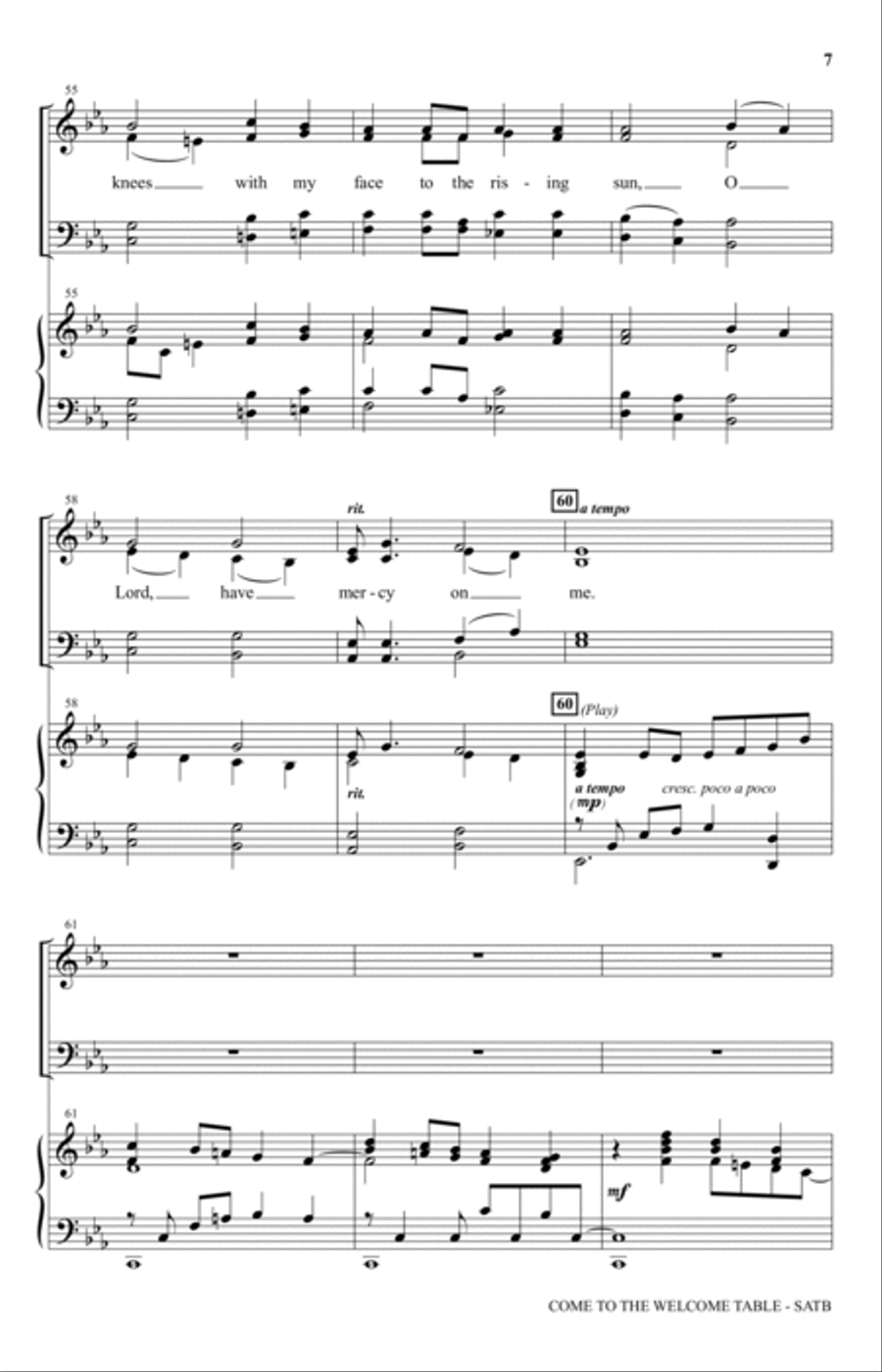 Come To The Welcome Table 4-Part scores gallery preview page 6