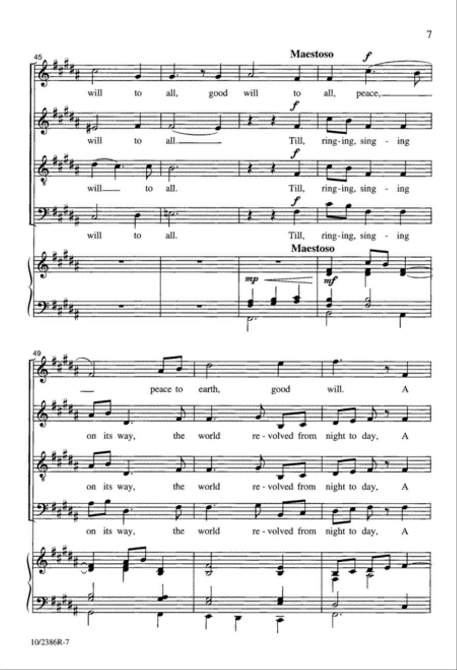 I Heard the Bells on Christmas Day 4-Part scores gallery preview page 7