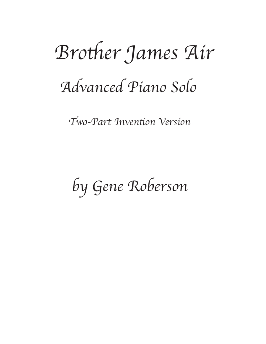 Brother James Air Two Part Invention for Piano Piano Solo scores gallery preview page 1