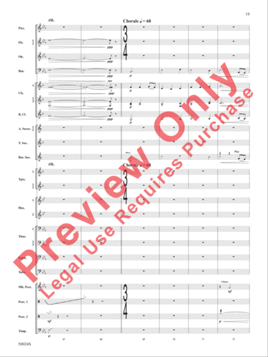 A Beacon of Light A Beacon of Light Concert Band scores gallery preview page 20