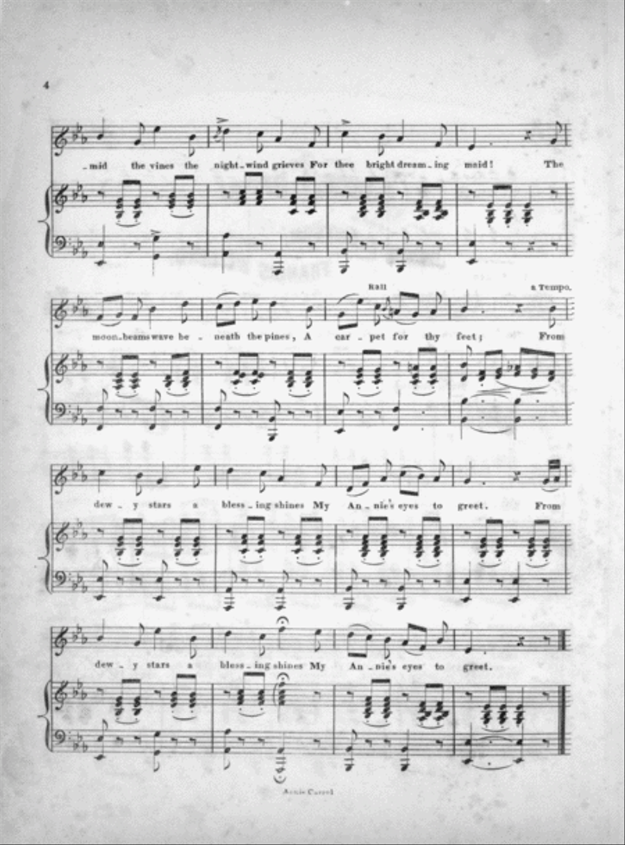Annie Carrol. A Very Beautiful Serenade Voice scores gallery preview page 3