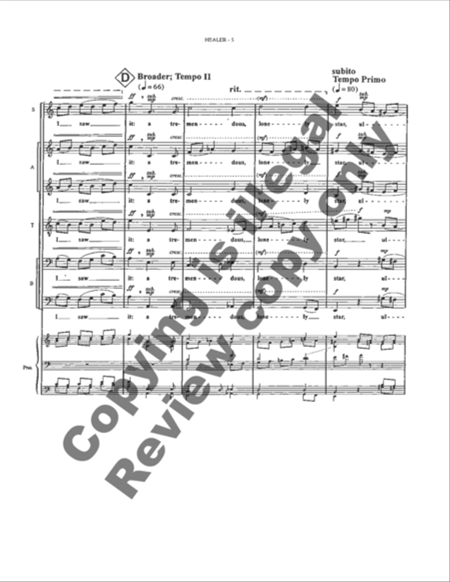 On the Nature of Creation: 2. The Celestial Healer Divisi scores gallery preview page 10