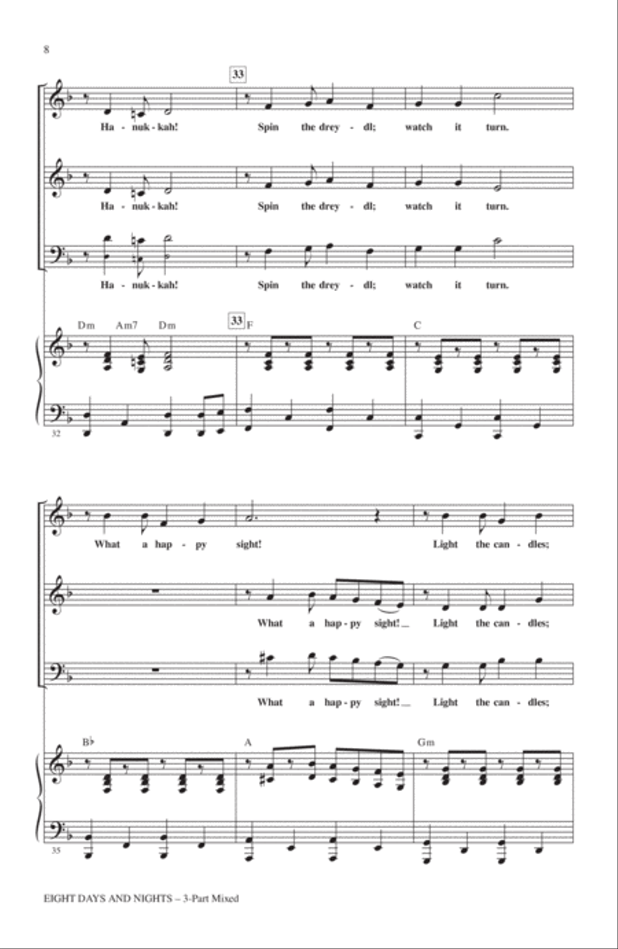 Eight Days And Nights 3-Part scores gallery preview page 6