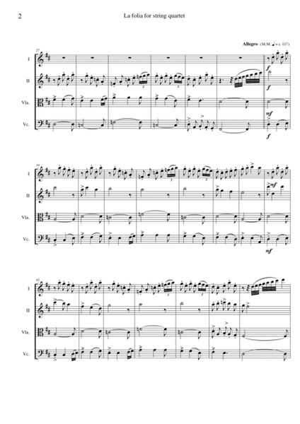 Variations on La Folia for string quartet image number null