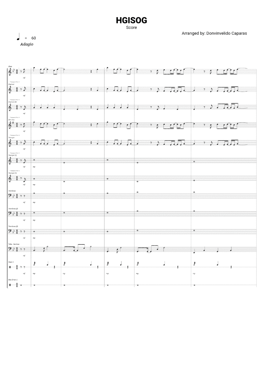 How Great Is Our God - Score Only Marching Band scores gallery preview page 1