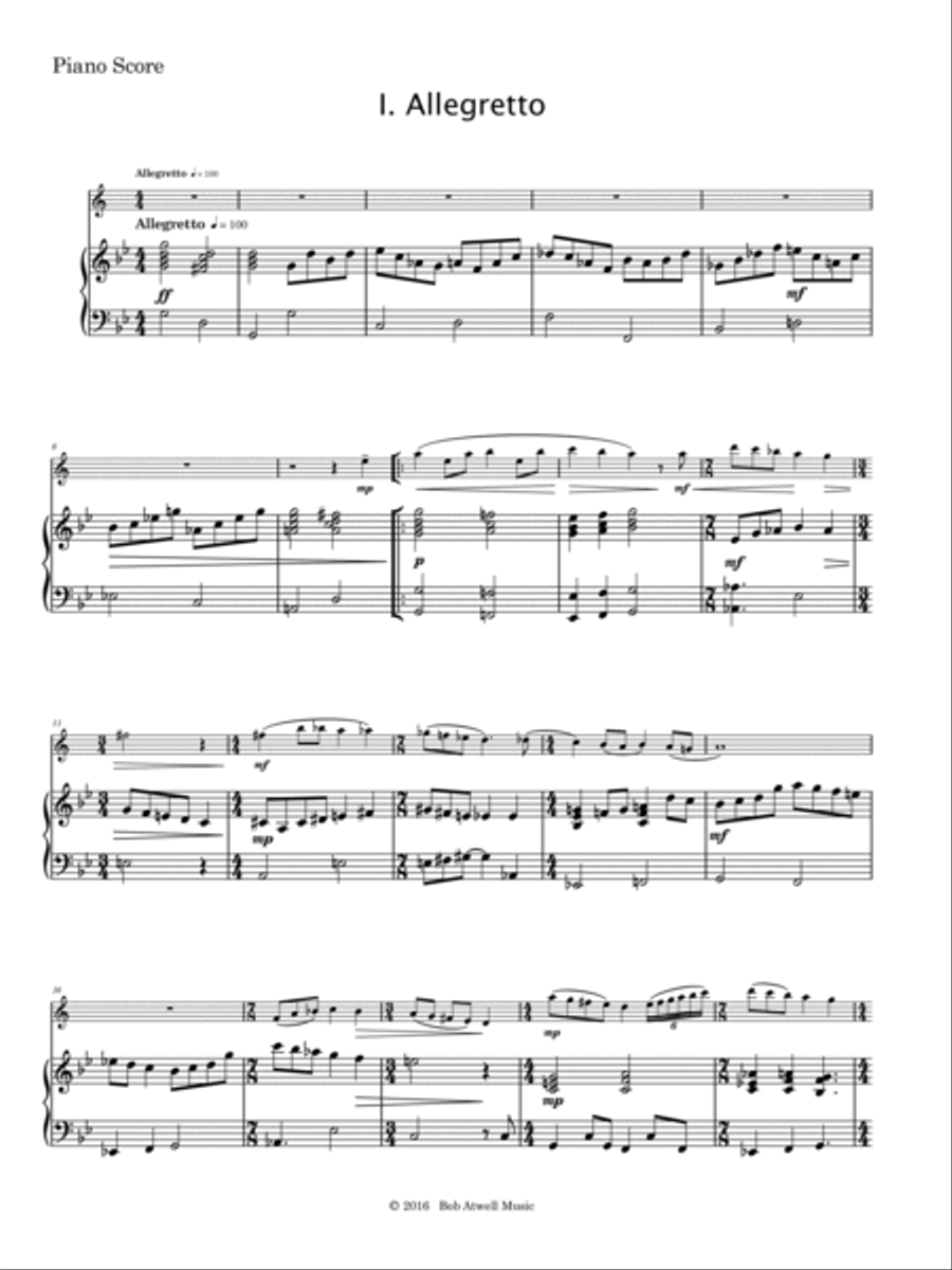 Clarinet Sonata #1 Clarinet Sonata #1 Clarinet Solo scores gallery preview page 2