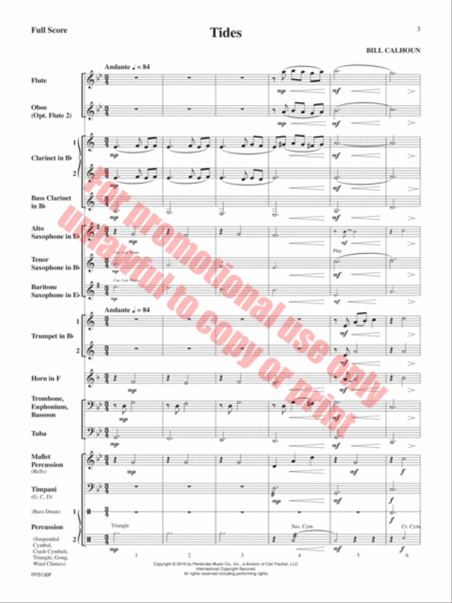 Tides Tides Concert Band scores gallery preview page 4