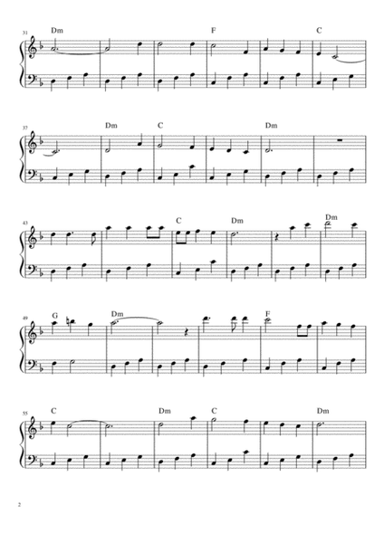 Scarborough Fair - Traditional English Ballad (easy piano sheet) image number null