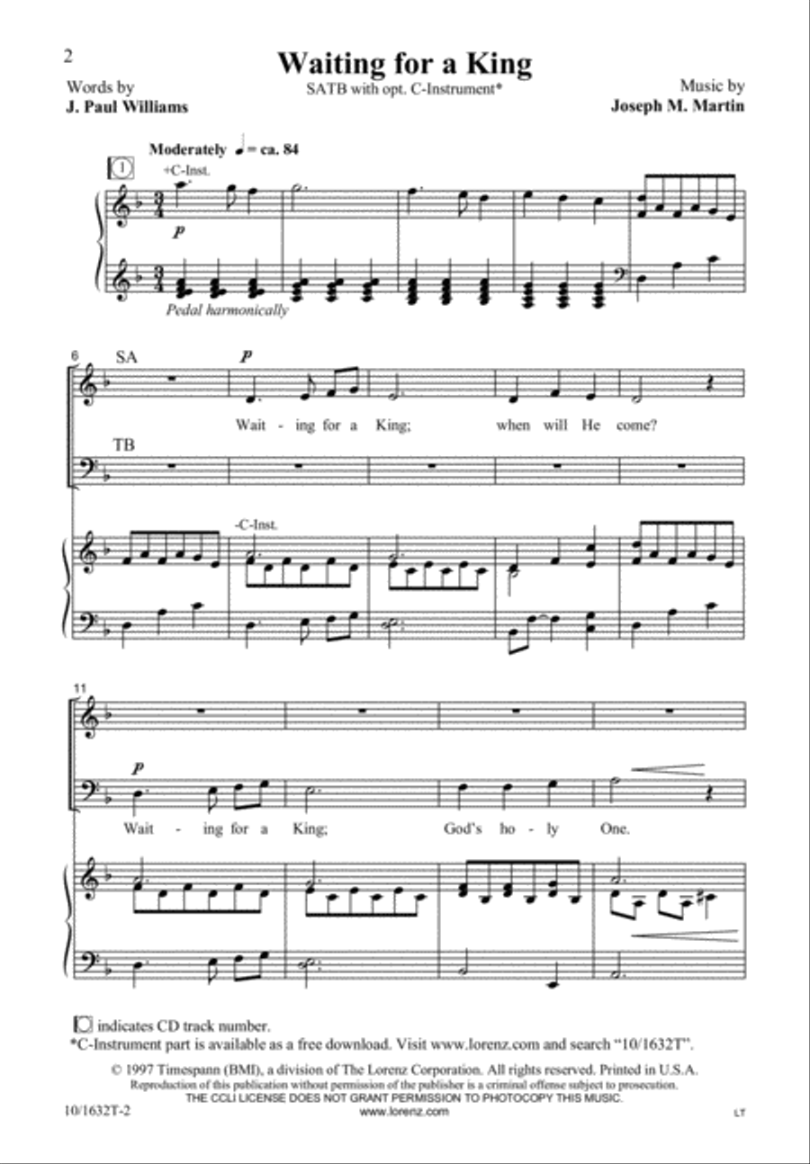 Waiting for a King Waiting for a King 4-Part scores gallery preview page 3
