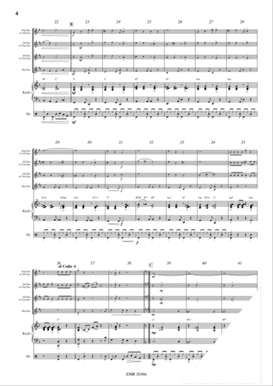 Latino Saxophone Quartet scores gallery preview page 4