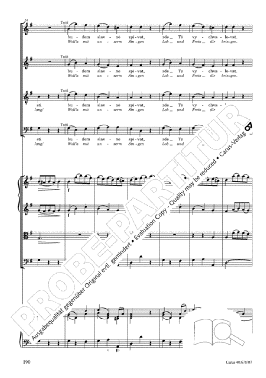 Missa pastoralis bohemica 4-Part scores gallery preview page 203