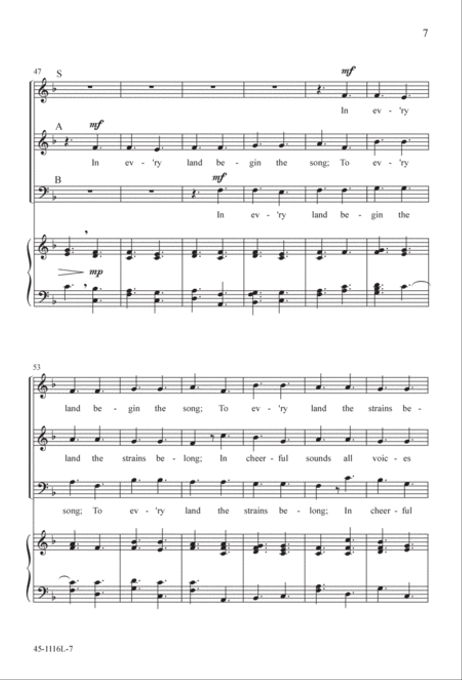 12 Anthems for about 12 Singers 3-Part scores gallery preview page 7