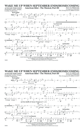 Wake Me Up When September Ends / Homecoming: Auxiliary Percussion