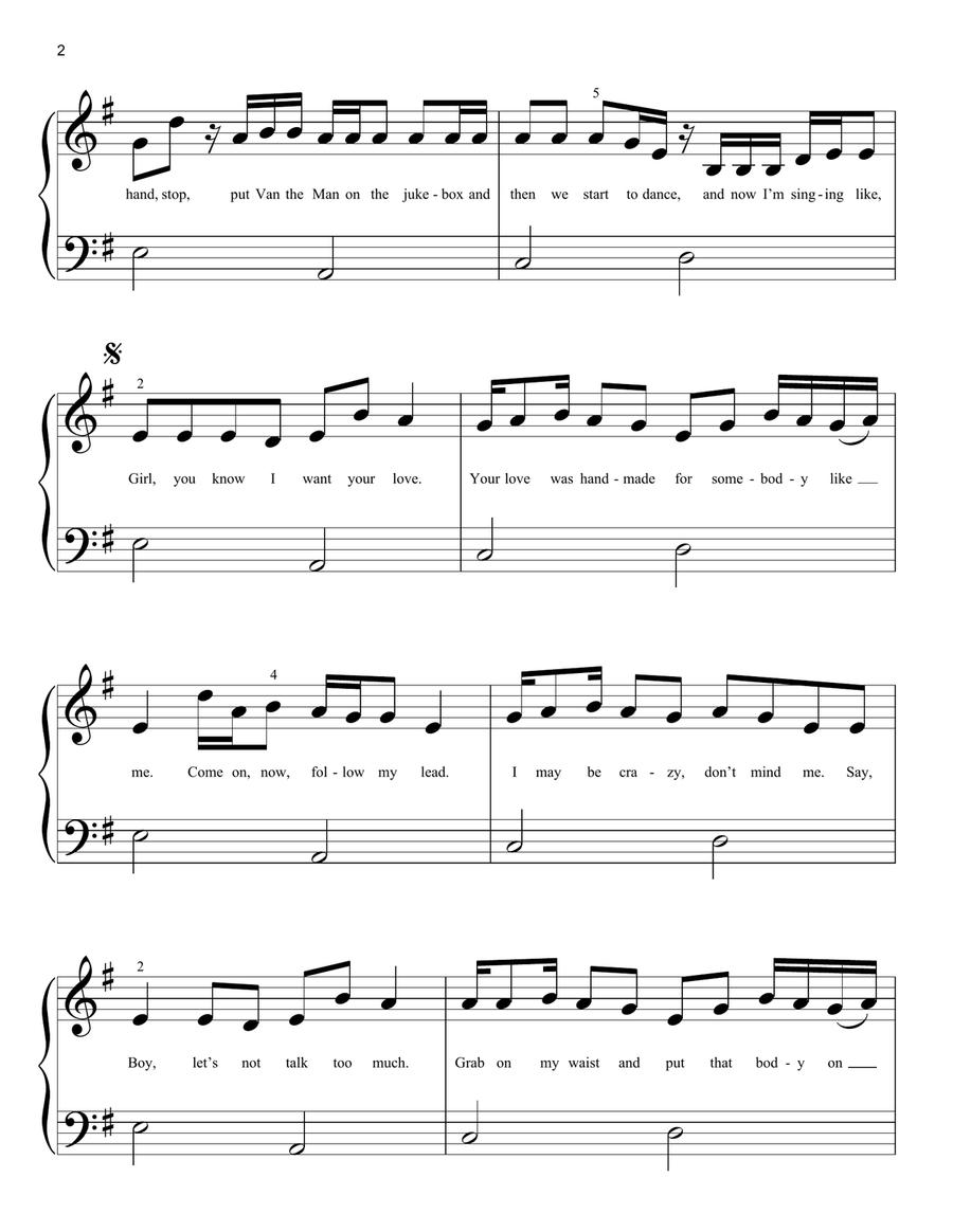 Shape Of You Easy Piano scores gallery preview page 2