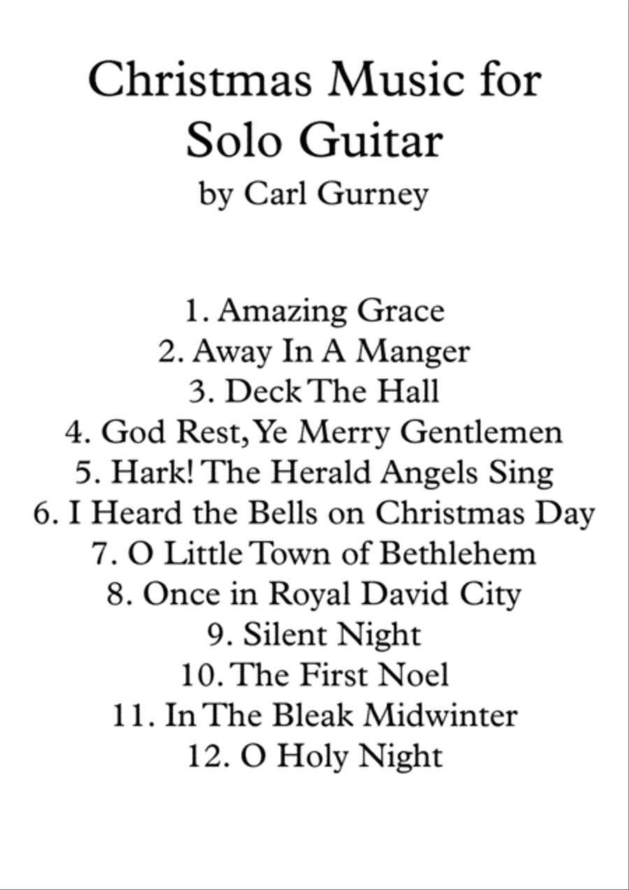 Christmas Music for Solo Guitar Acoustic Guitar scores gallery preview page 4