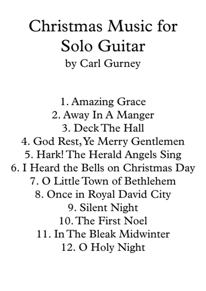 Christmas Music for Solo Guitar image number null