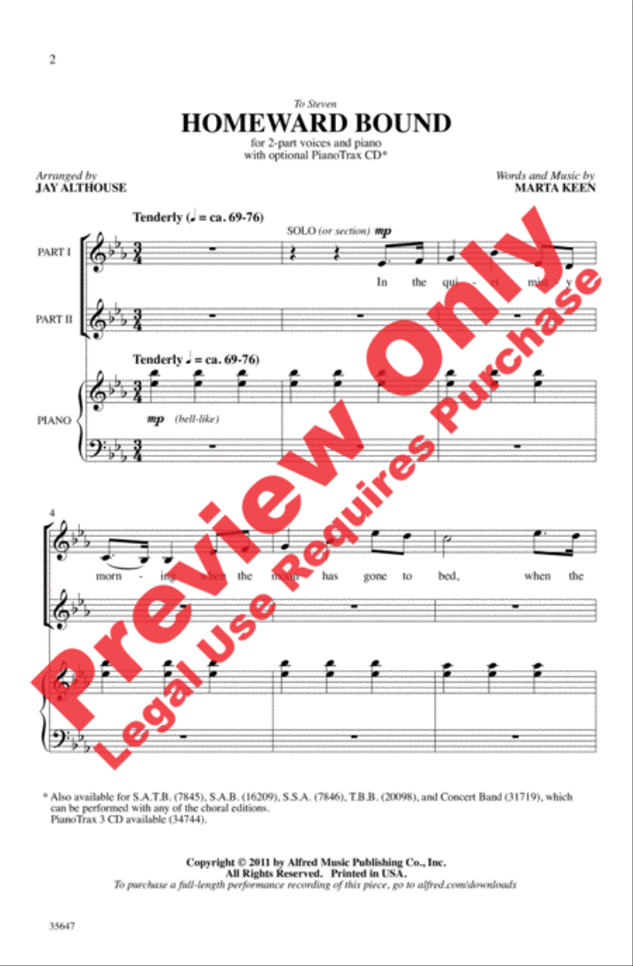 Homeward Bound 2-Part scores gallery preview page 2