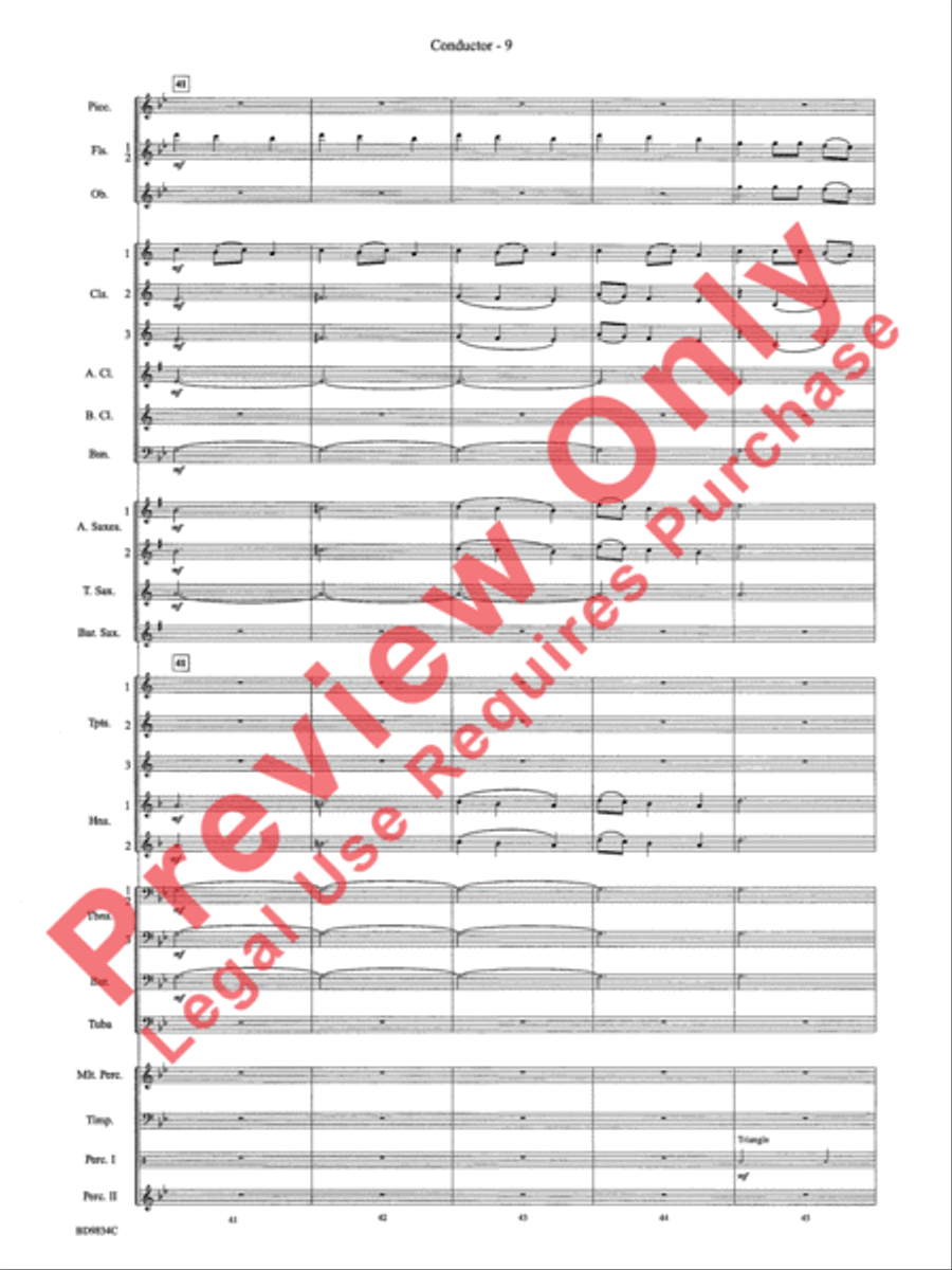 Fantasia for Christmas (based on The Ukrainian Bell Carol) Concert Band scores gallery preview page 12