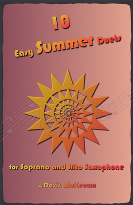 Book cover for 10 Easy Summer Duets for Soprano and Alto Saxophone