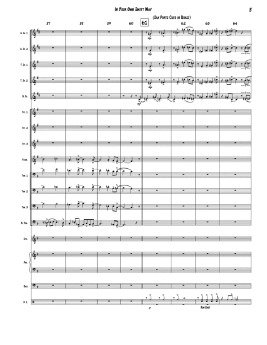 In Your Own Sweet Way Jazz Ensemble scores gallery preview page 5