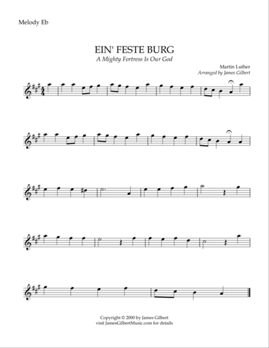 EIN FESTE BURG (A Mighty Fortress Is Our God) Small Ensemble scores gallery preview page 6