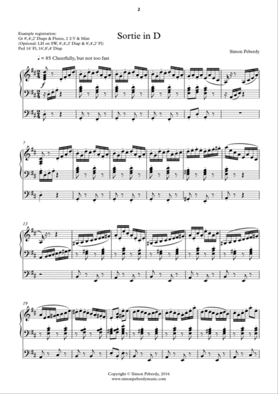 Little Book for Organ (Book 2), a second collection of pieces by Simon Peberdy Organ Solo scores gallery preview page 4
