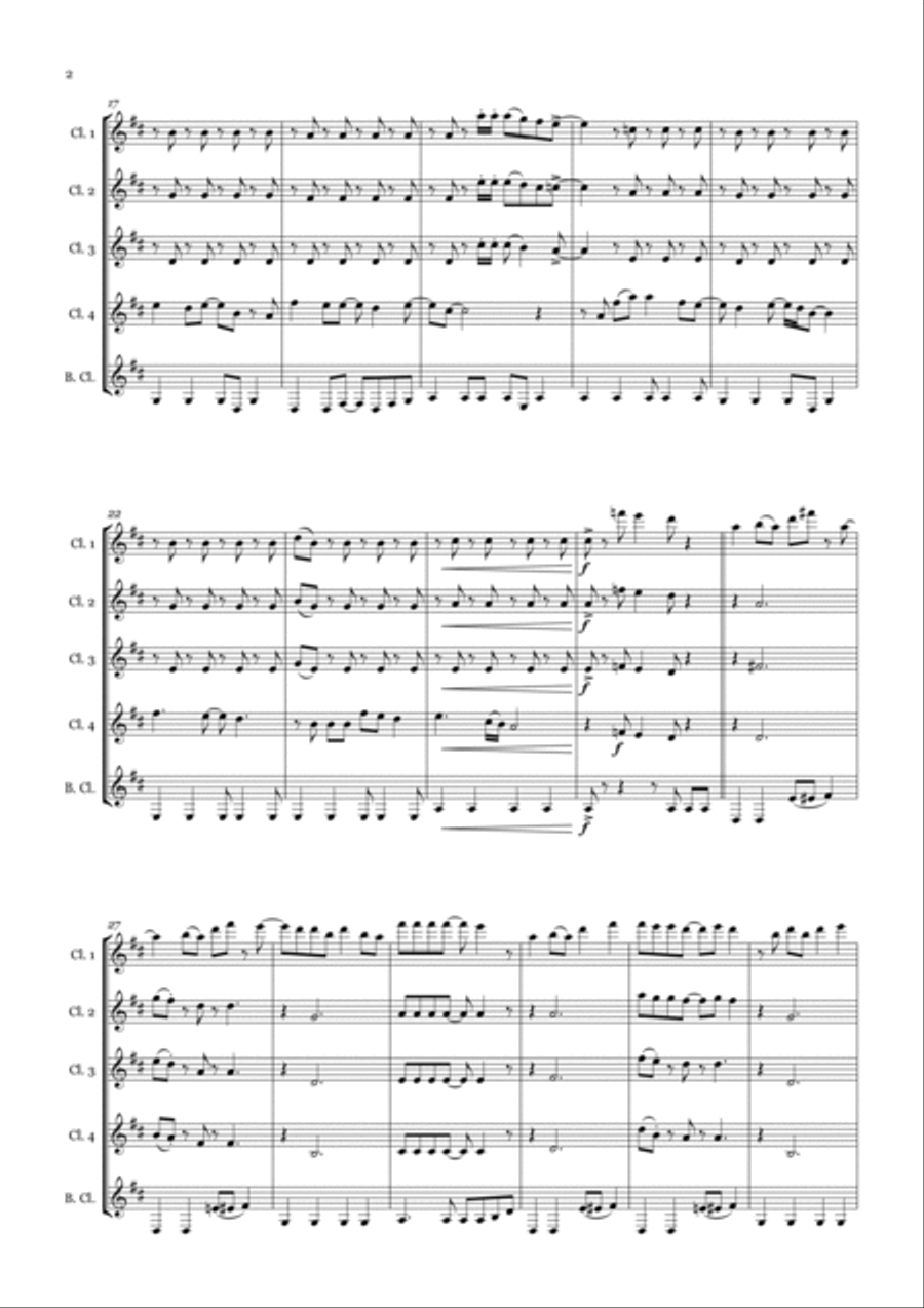 Step Into Christmas Step Into Christmas Clarinet Quintet scores gallery preview page 4