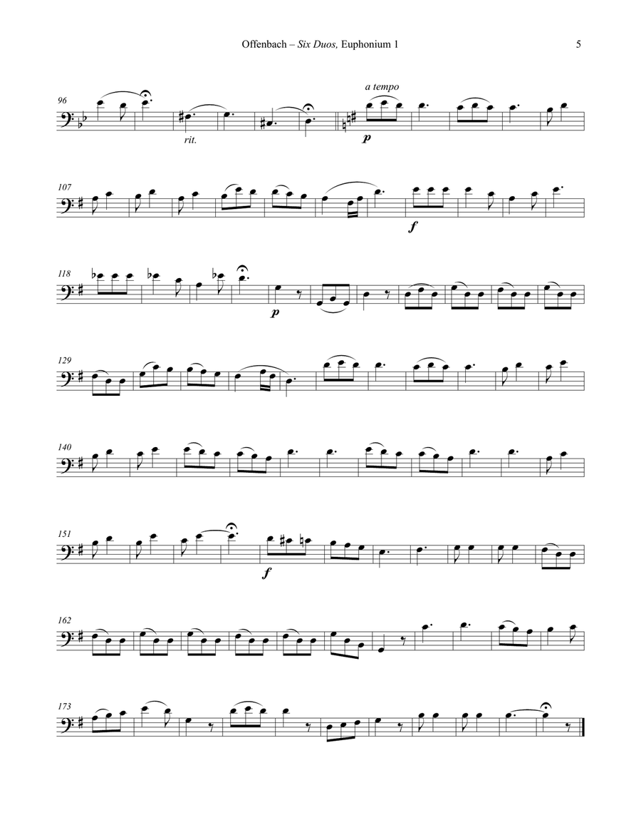 Six Duos for Euphoniums Brass Duet scores gallery preview page 5
