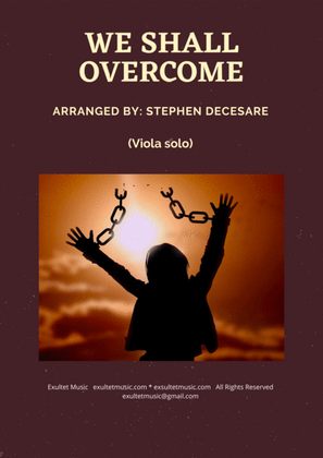 Book cover for We Shall Overcome (Viola solo and Piano)