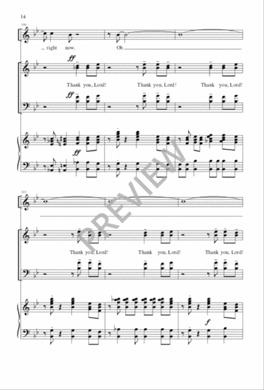 Thank You, Lord 4-Part scores gallery preview page 15