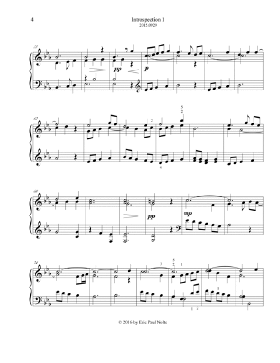 Introspection 1 Piano Solo scores gallery preview page 4
