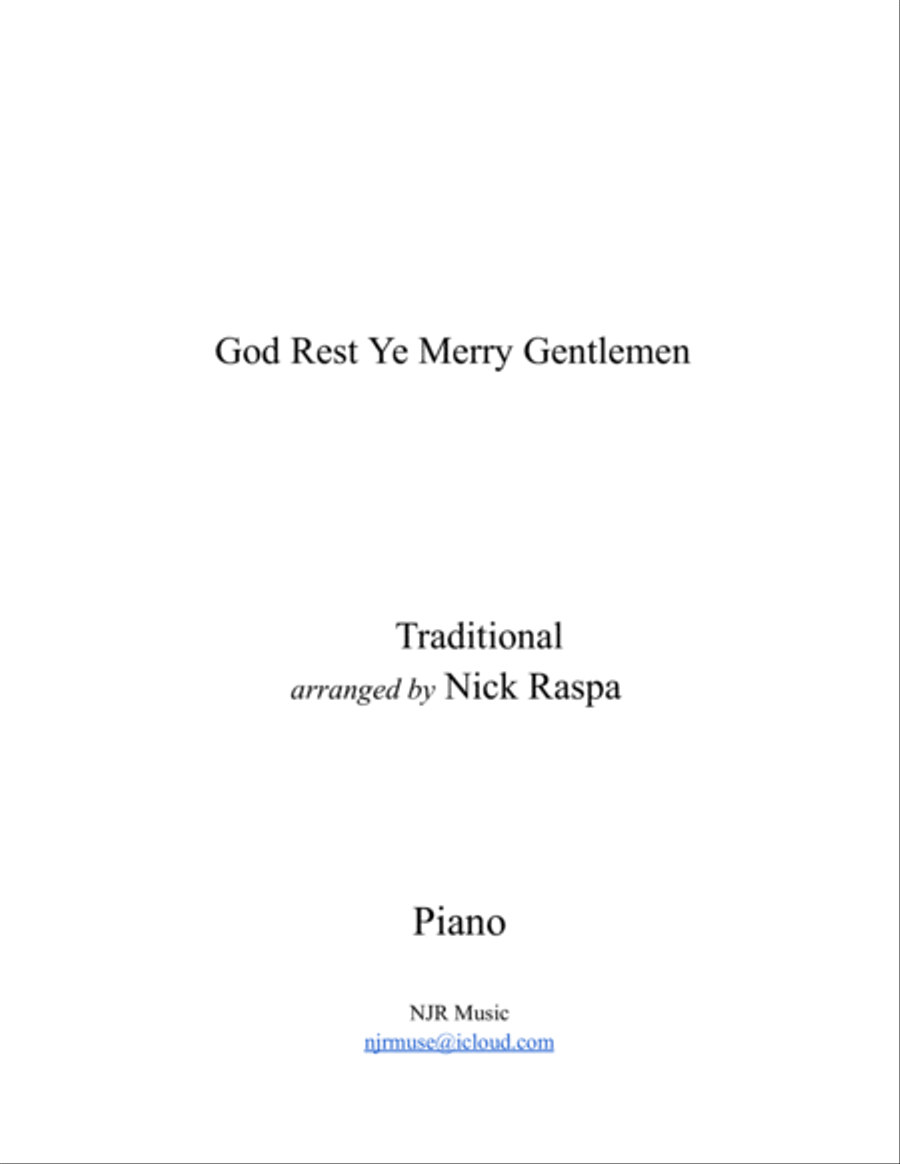 God Rest Ye Merry Gentlemen (adv. intm. piano) Piano Solo scores gallery preview page 3